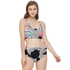 Fractal Abstract Background Frilly Bikini Set by Ravend