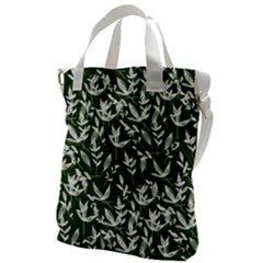 Leaves Pattern Wallpaper Watercolor Canvas Messenger Bag by Ravend