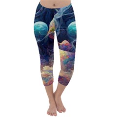 Quantum Physics Dreaming Lucid Capri Winter Leggings  by Ravend