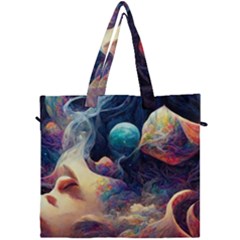 Quantum Physics Dreaming Lucid Canvas Travel Bag by Ravend