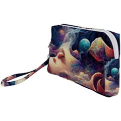 Quantum Physics Dreaming Lucid Wristlet Pouch Bag (small) by Ravend