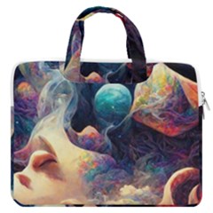 Quantum Physics Dreaming Lucid Macbook Pro 13  Double Pocket Laptop Bag by Ravend