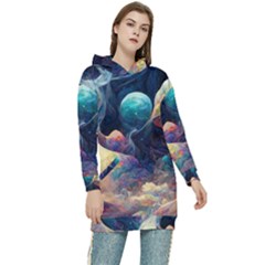 Quantum Physics Dreaming Lucid Women s Long Oversized Pullover Hoodie