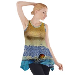 Abstract Painting Art Texture Side Drop Tank Tunic by Ravend