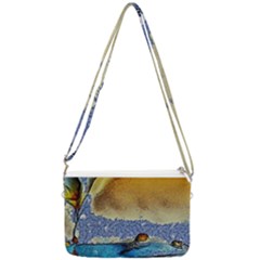 Abstract Painting Art Texture Double Gusset Crossbody Bag by Ravend