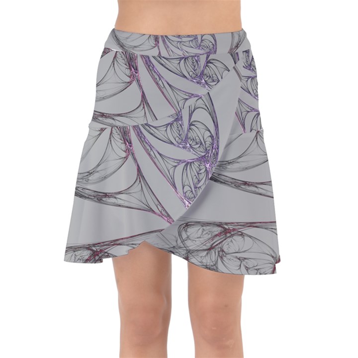 Abstract Background Watercolor Wrap Front Skirt