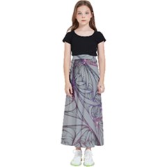 Abstract Background Watercolor Kids  Flared Maxi Skirt by Ravend