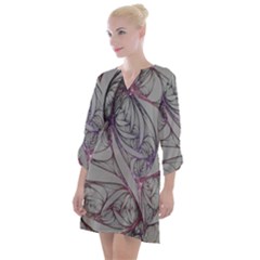 Abstract Background Watercolor Open Neck Shift Dress by Ravend