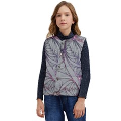 Abstract Background Watercolor Kid s Short Button Up Puffer Vest	