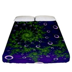 Fractal Spiral Abstract Background Fitted Sheet (california King Size) by Ravend