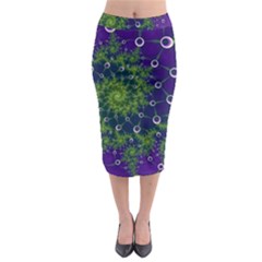 Fractal Spiral Abstract Background Midi Pencil Skirt by Ravend