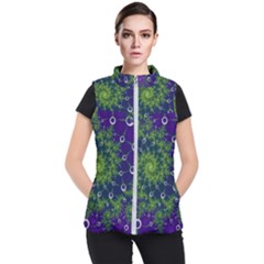 Fractal Spiral Abstract Background Women s Puffer Vest by Ravend