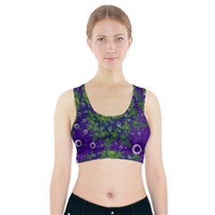 Fractal Spiral Abstract Background Sports Bra With Pocket by Ravend