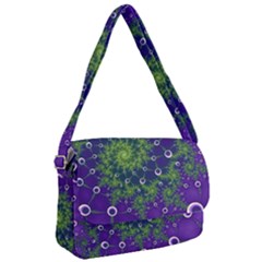 Fractal Spiral Abstract Background Courier Bag by Ravend