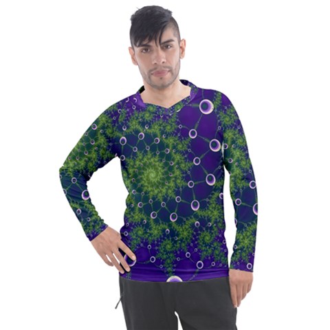 Fractal Spiral Abstract Background Men s Pique Long Sleeve Tee by Ravend