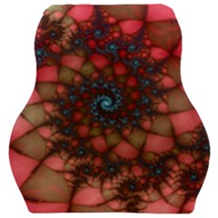 Fractals Abstract Art Red Spiral Car Seat Velour Cushion  by Ravend