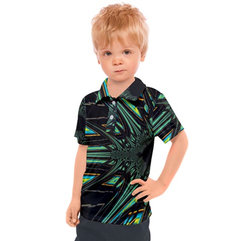 Art Pattern Abstract Design Kids  Polo Tee by Ravend