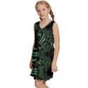 Art Pattern Abstract Design Kids  Sleeveless Tiered Mini Dress View2