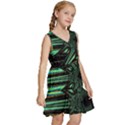 Art Pattern Abstract Design Kids  Sleeveless Tiered Mini Dress View3