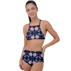 Flowers Daisies Spring Summer High Waist Tankini Set by Ravend