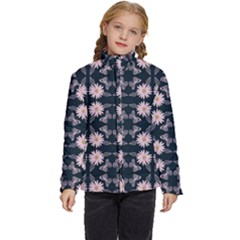 Flowers Daisies Spring Summer Kids  Puffer Bubble Jacket Coat by Ravend