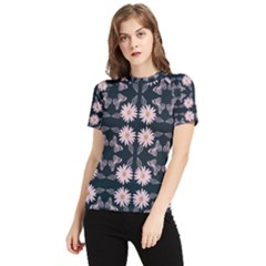 Flowers Daisies Spring Summer Women s Short Sleeve Rash Guard by Ravend