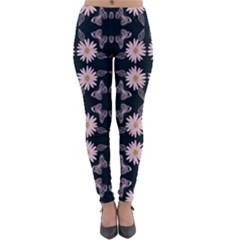 Flowers Daisies Spring Summer Lightweight Velour Leggings by Ravend