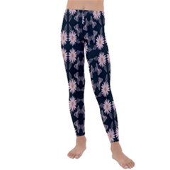 Flowers Daisies Spring Summer Kids  Lightweight Velour Leggings by Ravend