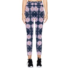 Flowers Daisies Spring Summer Pocket Leggings  by Ravend