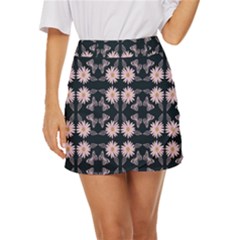 Flowers Daisies Spring Summer Mini Front Wrap Skirt by Ravend