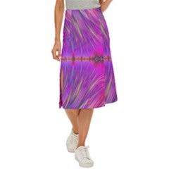 Fractal Fractals Abstract Art Midi Panel Skirt by Ravend