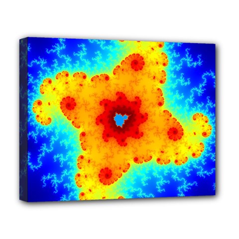 Fractal Starfish Mandelbrot Blue Deluxe Canvas 20  X 16  (stretched) by Ravend