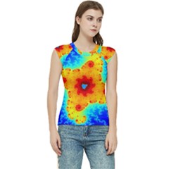 Fractal Starfish Mandelbrot Blue Women s Raglan Cap Sleeve Tee by Ravend