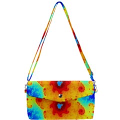 Fractal Starfish Mandelbrot Blue Removable Strap Clutch Bag by Ravend