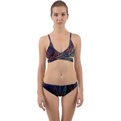 Fractal Abstract Art Wrap Around Bikini Set by Ravend