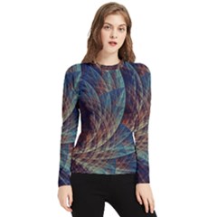 Fractal Abstract Art Women s Long Sleeve Rash Guard by Ravend