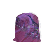 Fractal Math Abstract Abstract Art Drawstring Pouch (medium) by Ravend