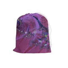 Fractal Math Abstract Abstract Art Drawstring Pouch (large) by Ravend