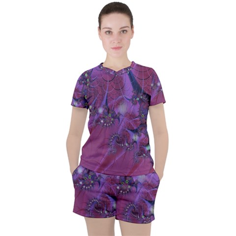 Fractal Math Abstract Abstract Art Women s Tee And Shorts Set by Ravend