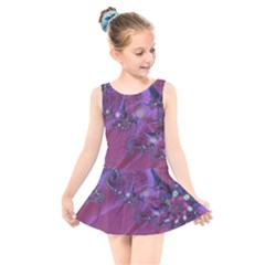 Fractal Math Abstract Abstract Art Kids  Skater Dress Swimsuit by Ravend