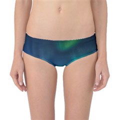 Green Aurora Lights-over Rocky Shore During Night Time Classic Bikini Bottoms by danenraven