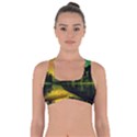 Scenic View Of Aurora Borealis Stretching Over A Lake At Night Got No Strings Sports Bra View1