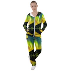 Scenic View Of Aurora Borealis Stretching Over A Lake At Night Women s Tracksuit by danenraven