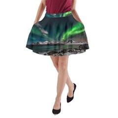 Aurora Borealis Photo A-line Pocket Skirt by danenraven