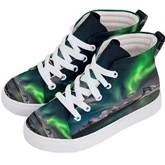 Aurora Borealis Photo Kids  Hi-top Skate Sneakers by danenraven