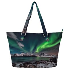 Aurora Borealis Photo Full Print Shoulder Bag by danenraven