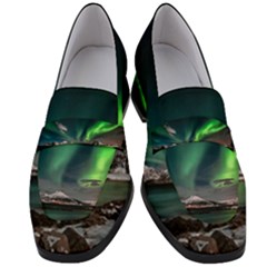 Aurora Borealis Photo Women s Chunky Heel Loafers by danenraven