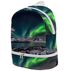 Aurora Borealis Photo Zip Bottom Backpack by danenraven