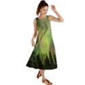 Aurora Borealis In Sky Over Forest Summer Maxi Dress View1