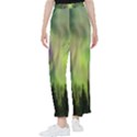 Aurora Borealis In Sky Over Forest Women s Pants  View1